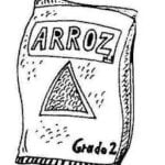 dibujo de un saco de arroz
