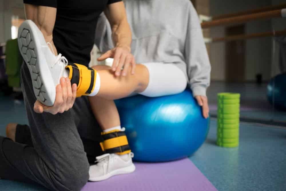 Técnica para lesión o dolor deportivo en la pierna