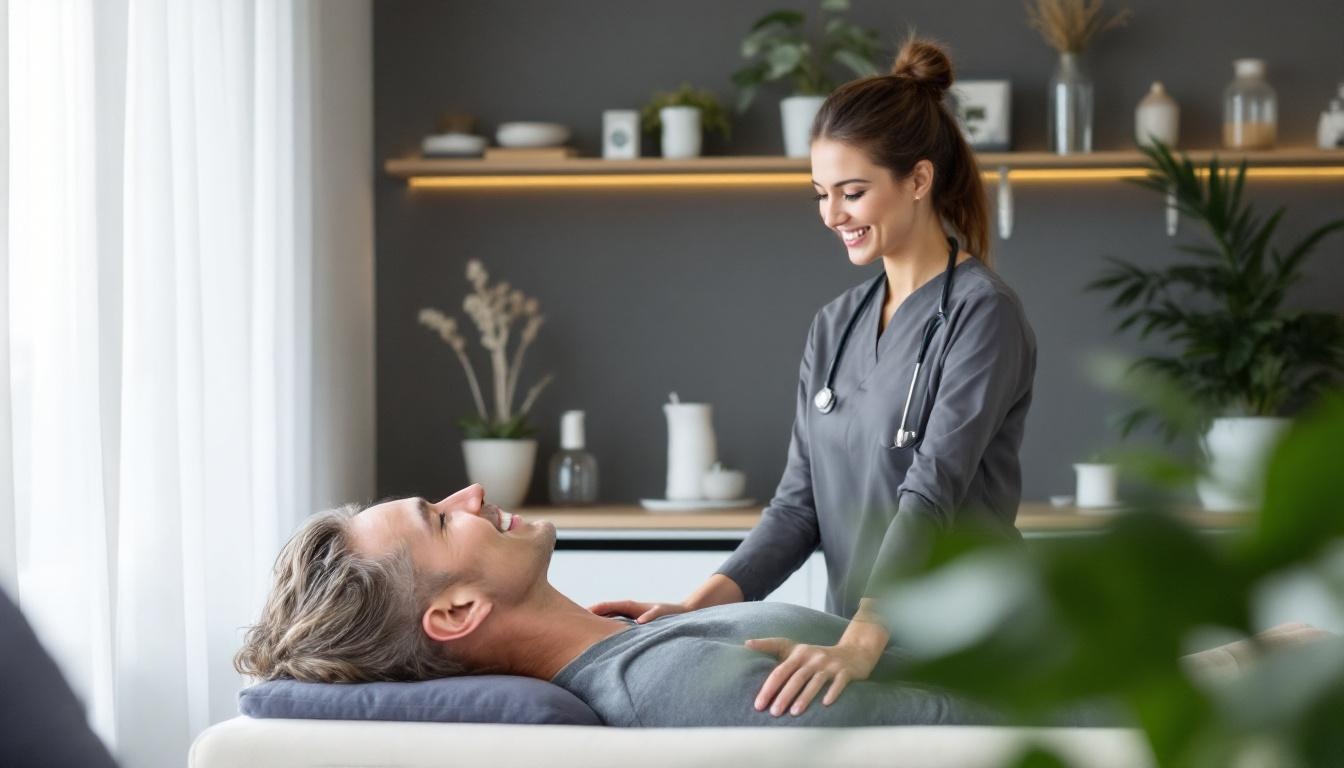 paciente tumbado en una camilla